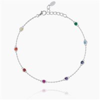Cavigliera Mabina Donna Rainbow in Argento Zircone 533375 - 533375
